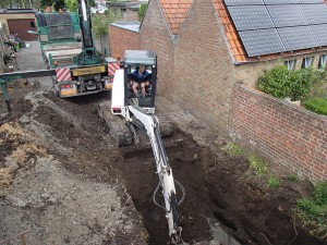 Plaatsen van regenwaterput in speciale omstandigheden in Brugge